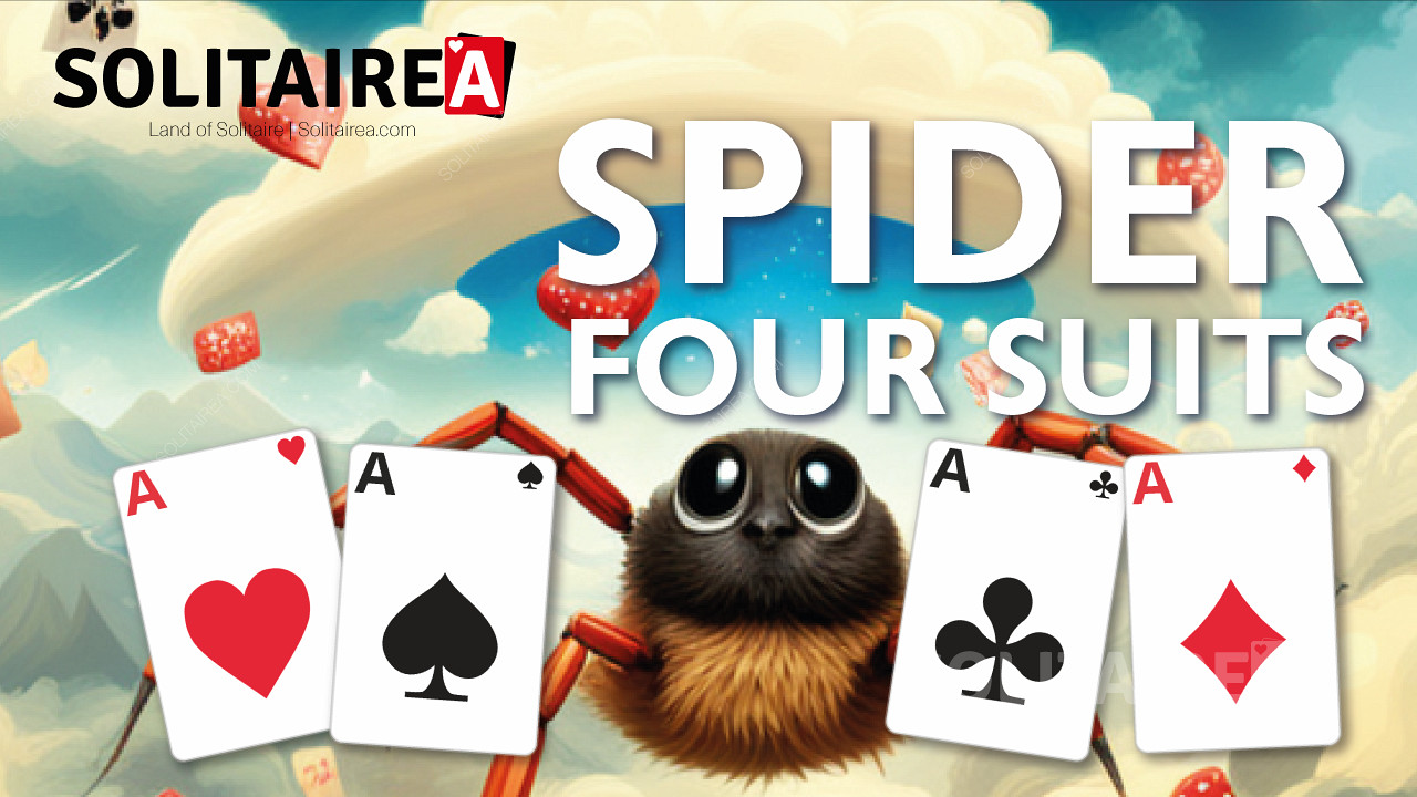 Speel Spider Solitaire 4 Suits: het spel voor ervaren spelers